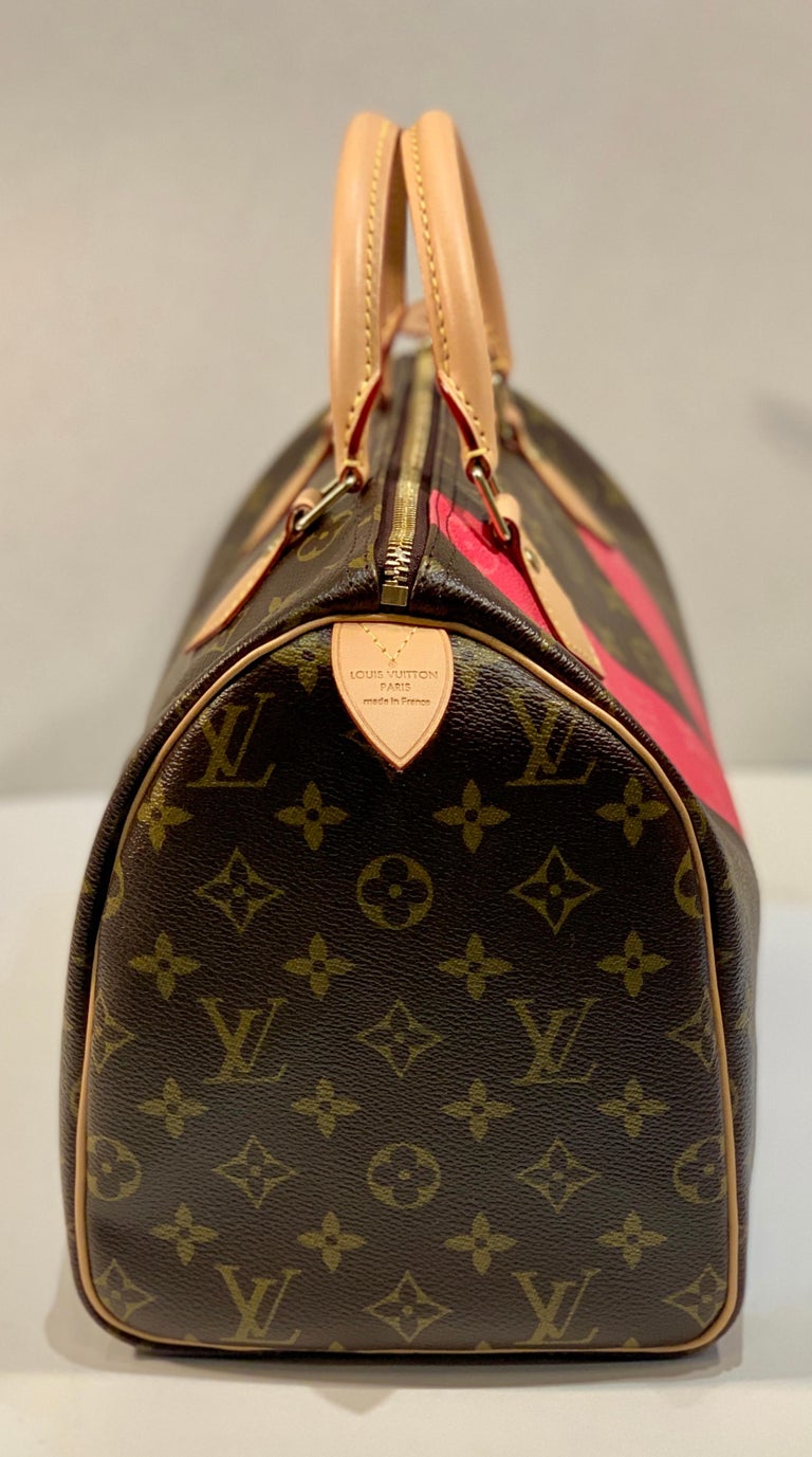 Iconic Louis Vuitton Speedy 30 Handbag Limited Edition Grenade V Monogram Canvas For Sale at 1stdibs