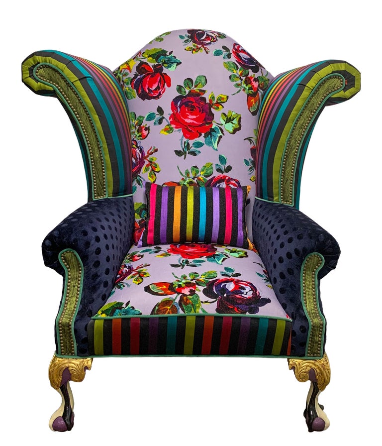 Iconic Mackenzie Childs Monumental Armchair at 1stDibs mackenzie