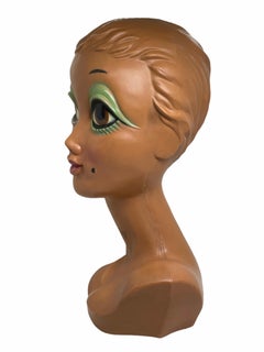 Iconic Mannequin Twiggy Model Head vintage German, Space Age Design