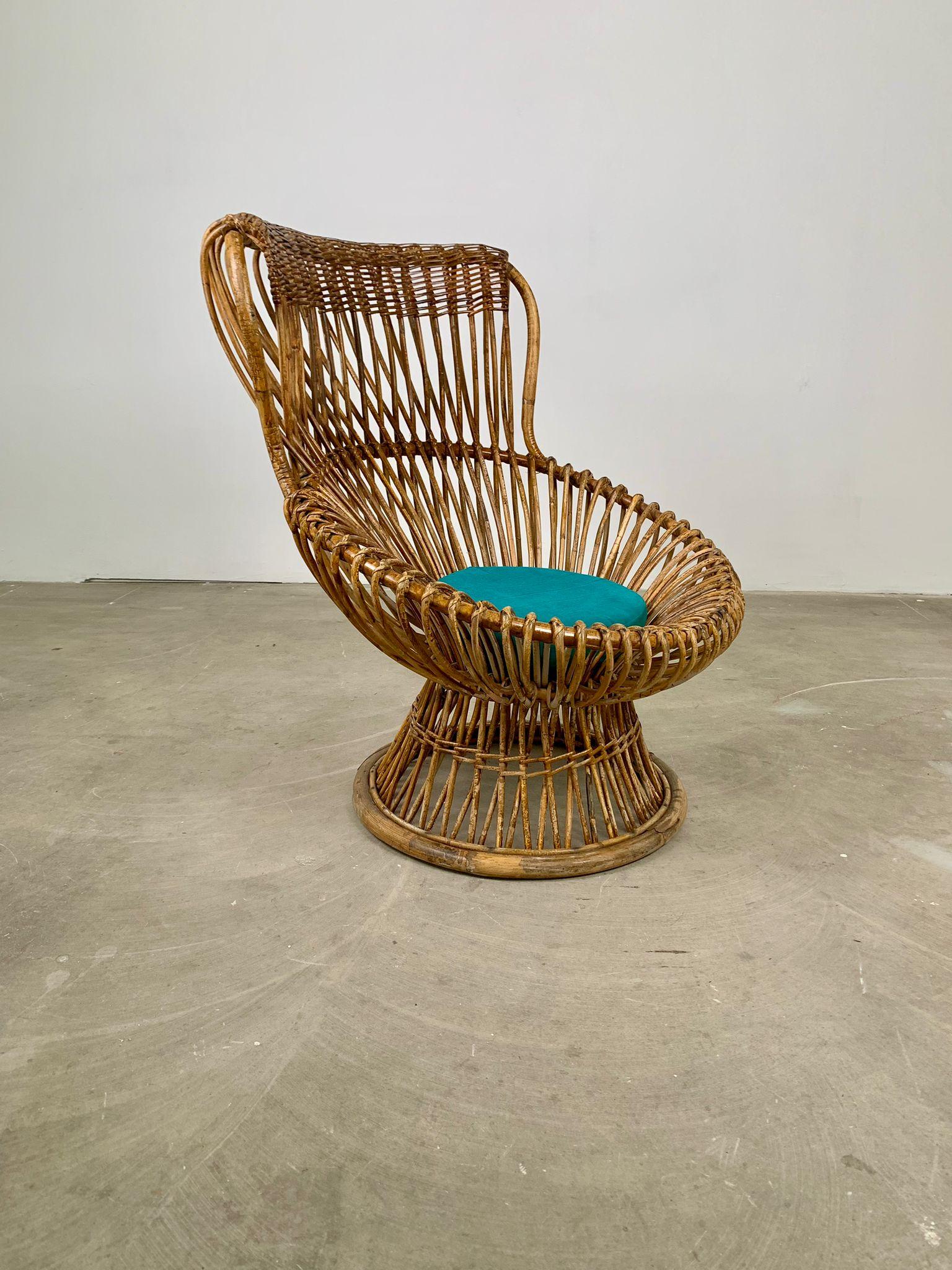 Ikonischer Sessel Margherita von Franco Albini für Bonacina, Italien, 1950er Jahre (Moderne der Mitte des Jahrhunderts) im Angebot