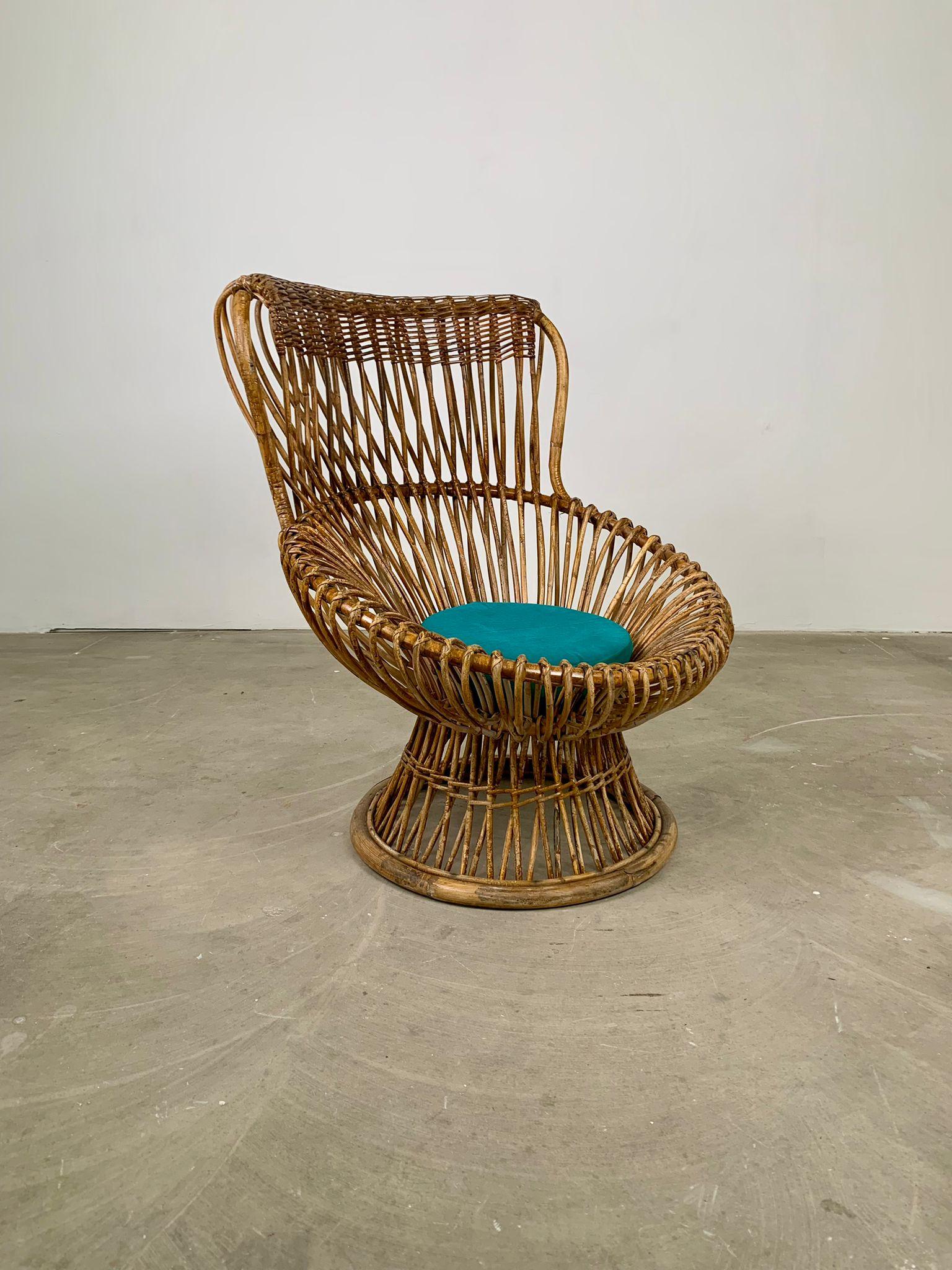 Ikonischer Sessel Margherita von Franco Albini für Bonacina, Italien, 1950er Jahre im Zustand „Gut“ im Angebot in Milano, IT