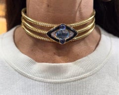 Collier ras de cou en aigue-marine ICon B