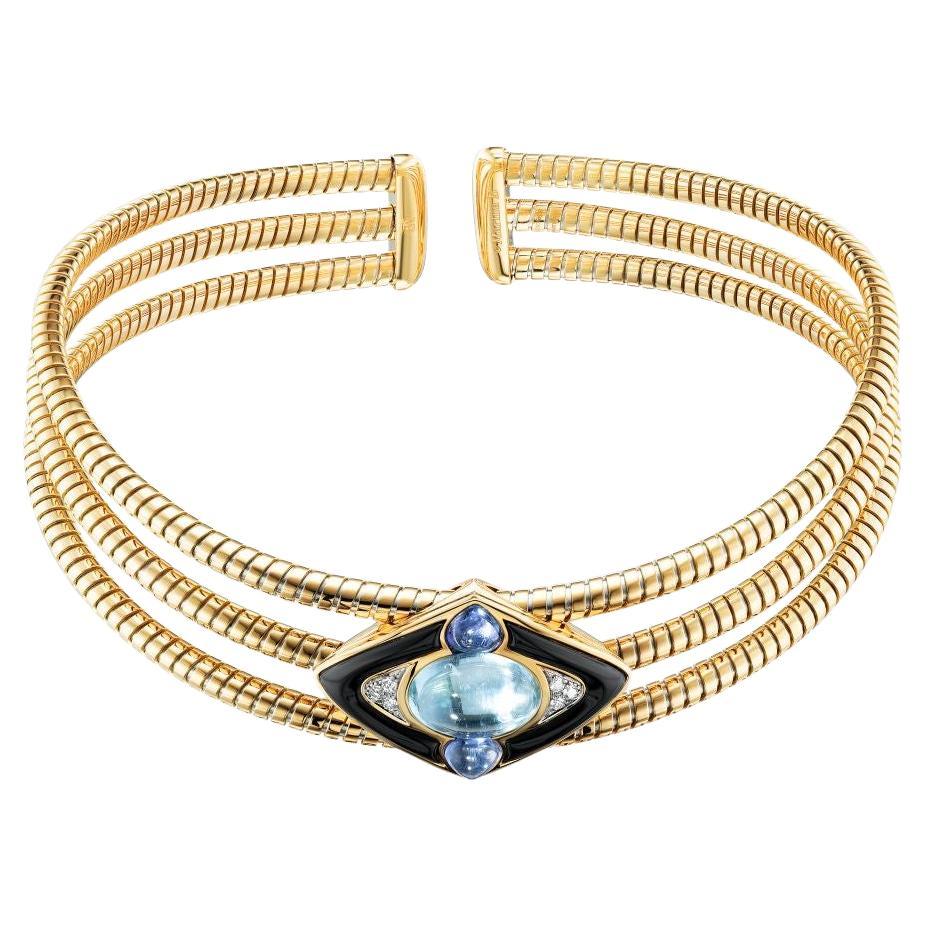 Collana girocollo Iconic Marina B con acquamarina.