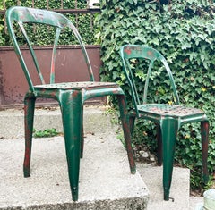 Iconic Metal Chairs by Joseph Mathieu Produced by Pierre Benite, Franche 1940’s