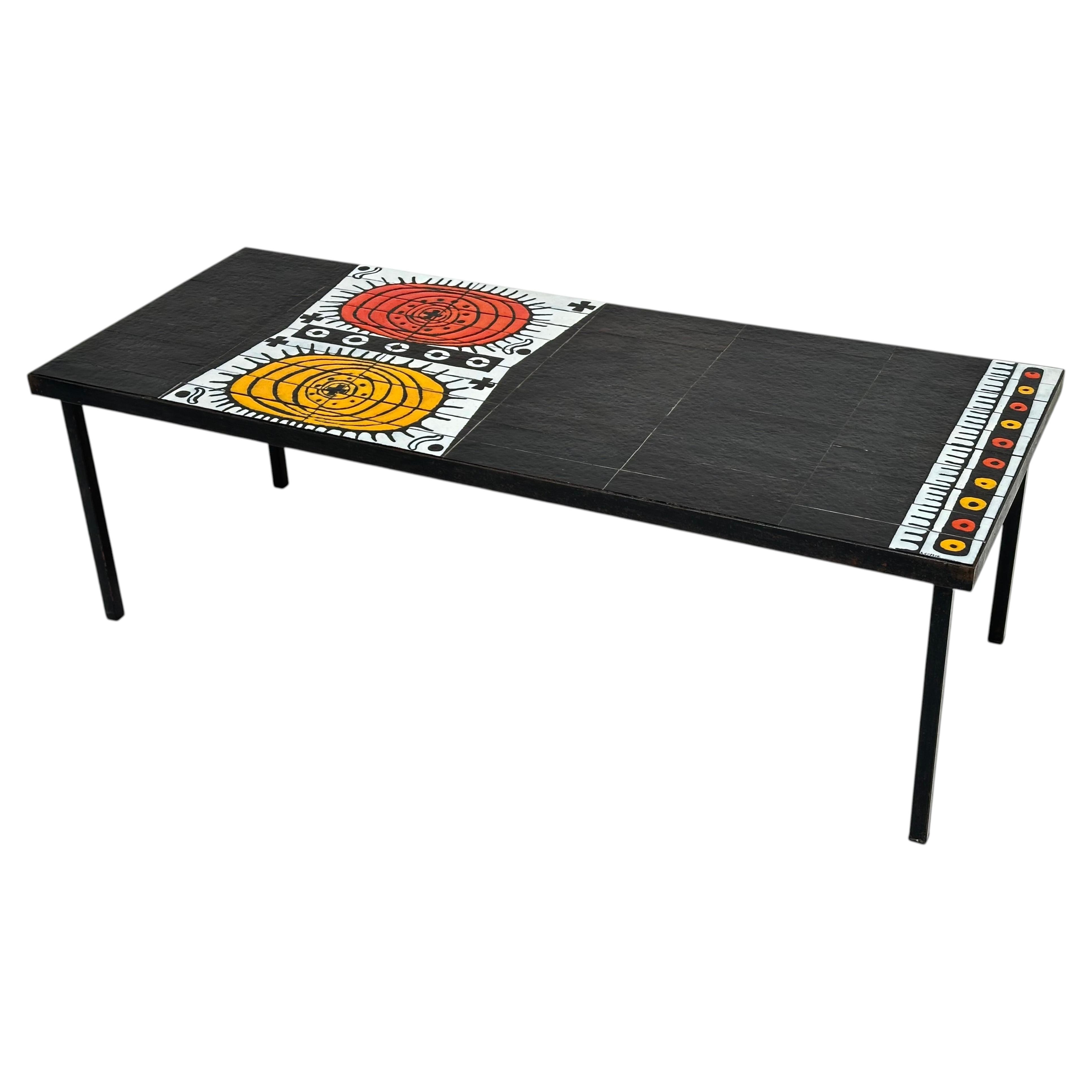 Iconic 'Mexico' Low Table by Roger Capron, France c.1960 For Sale