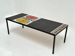 Iconic 'Mexico' Low Table by Roger Capron, France c.1965