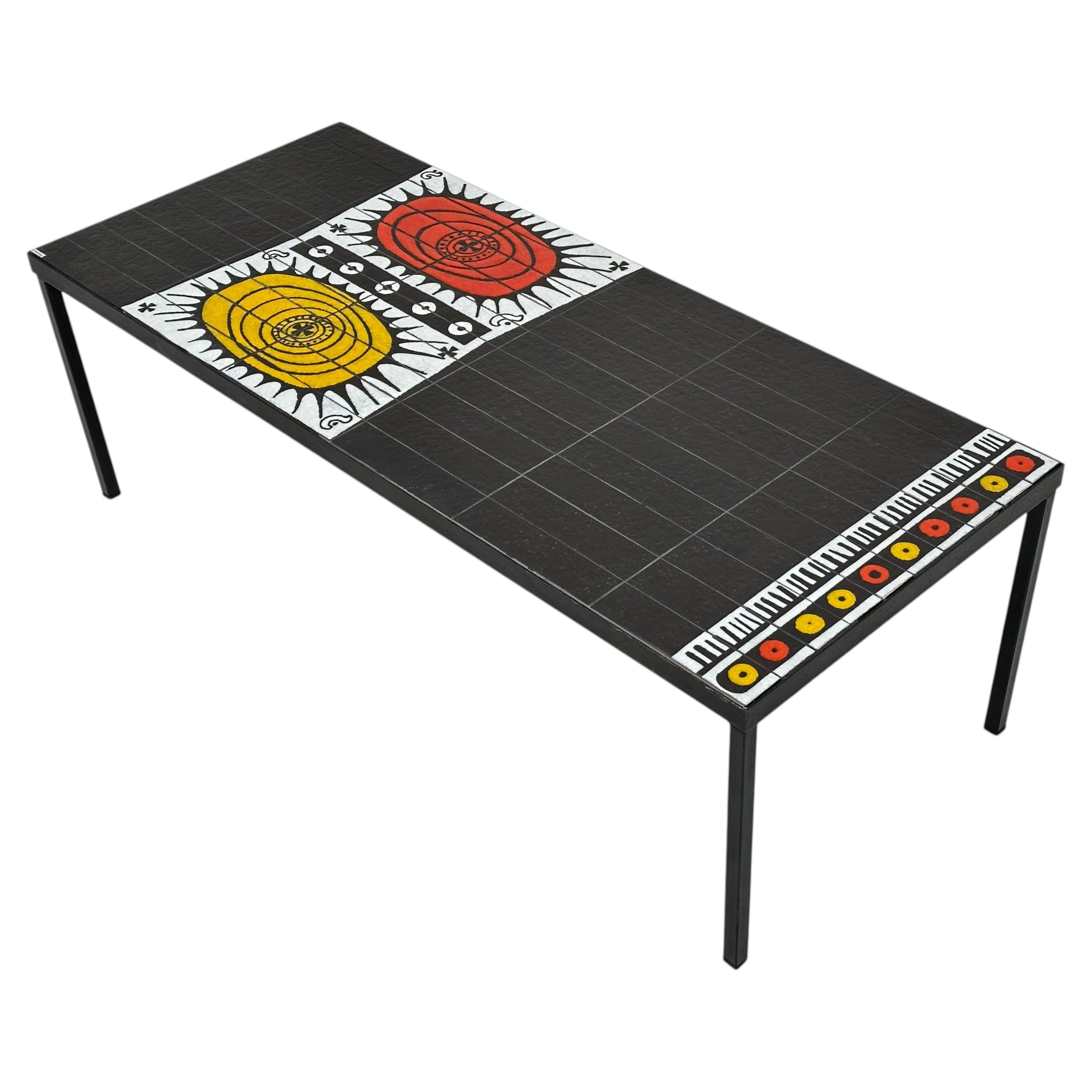 Table basse iconique "Mexico" par Roger Capron, France c.1965 en vente