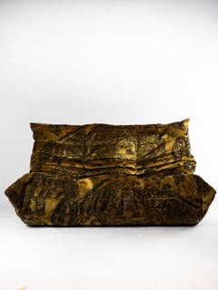 Ikonisches Michel Ducaroy Togo-Sofa für Ligne Roset mit Tigerstoff aus Dedar Moutain