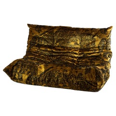 Iconic Michel Ducaroy Togo Sofa for Ligne Roset with Dedar Moutain Tiger Fabric