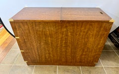 Iconic Mid Century Drexel Rare Brigade Line Campaign Dresser Dry Bar Case Piece