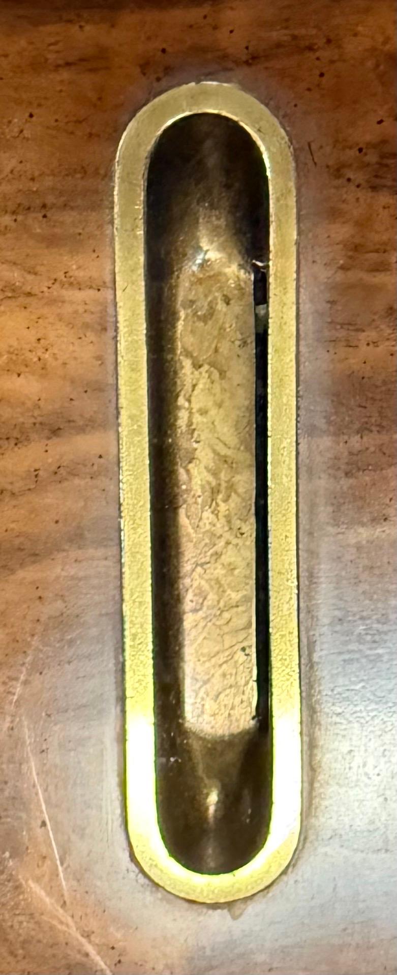 Brass Iconic Mid Century Drexel Rare Brigade Line Campaign Dresser Dry Bar Case Piece For Sale