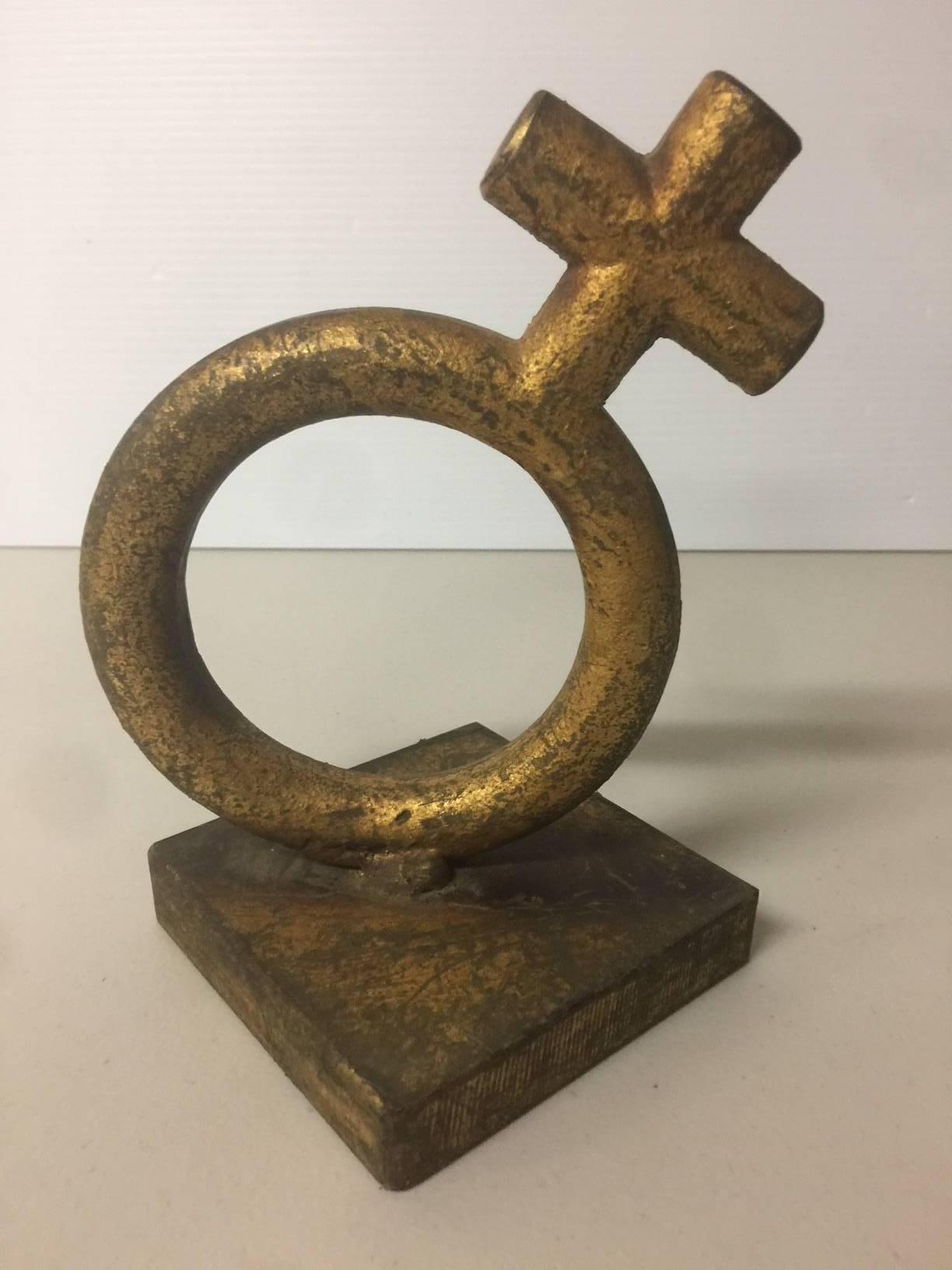 Mid-Century Modern Iconic Midcentury Gender Symbol / Sex Bookends by C. Jere For Sale