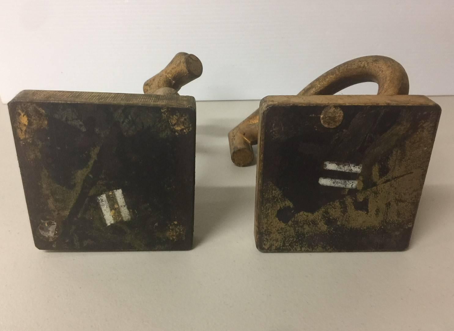 Iconic Midcentury Gender Symbol / Sex Bookends by C. Jere In Good Condition For Sale In San Diego, CA