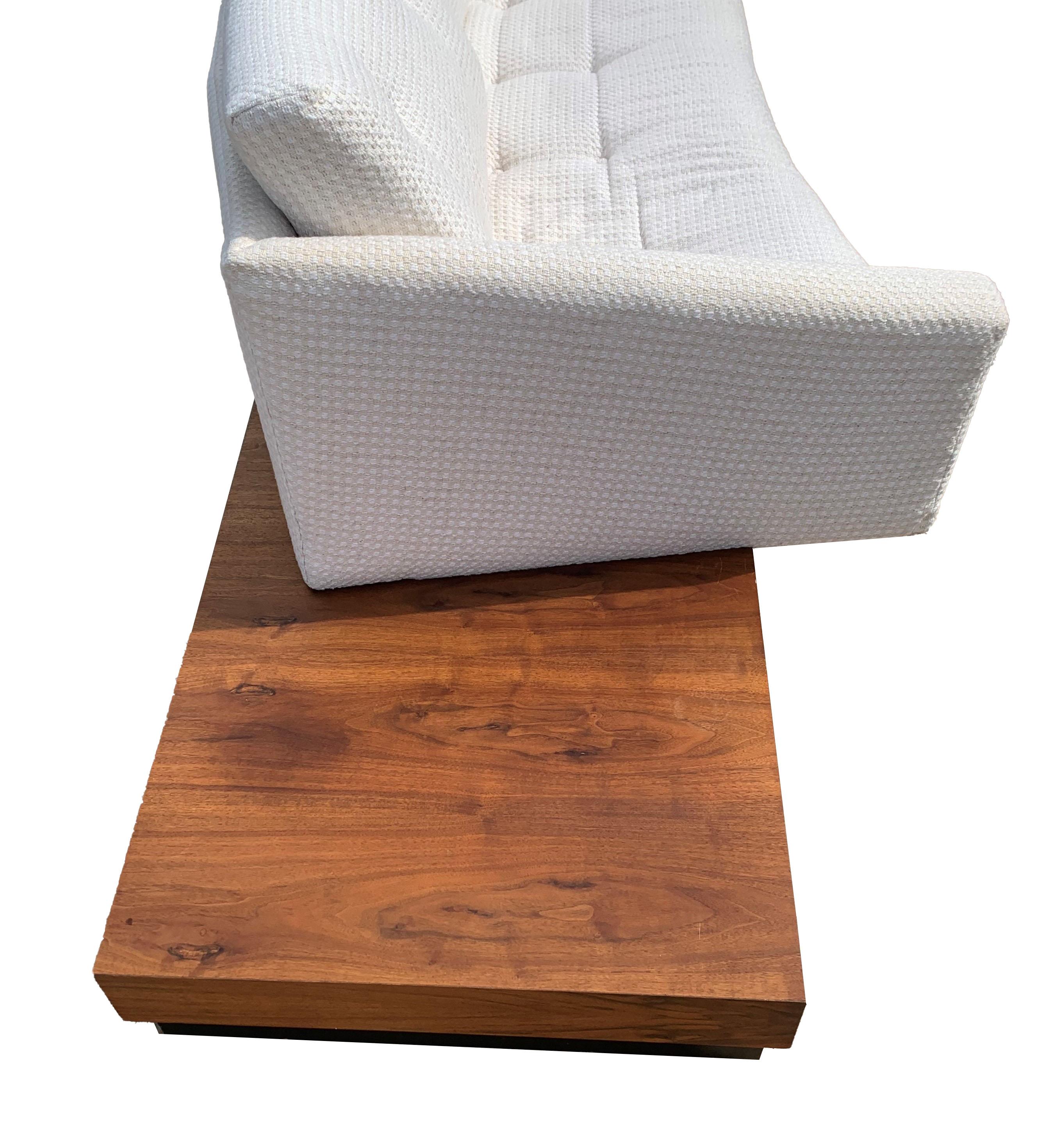 Iconic Mid-Century Modern Adrian Pearsall Platform Sofa on Walnut Base ...