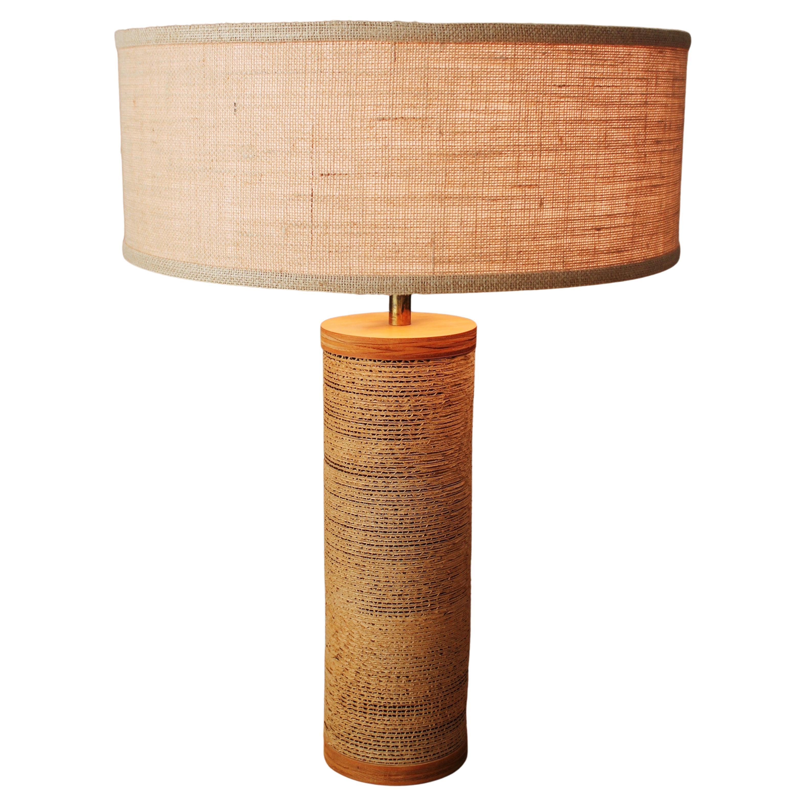 Iconic Mid Century Modern Gregory Van Pelt Cardboard Table Lamp. Designer Decor For Sale