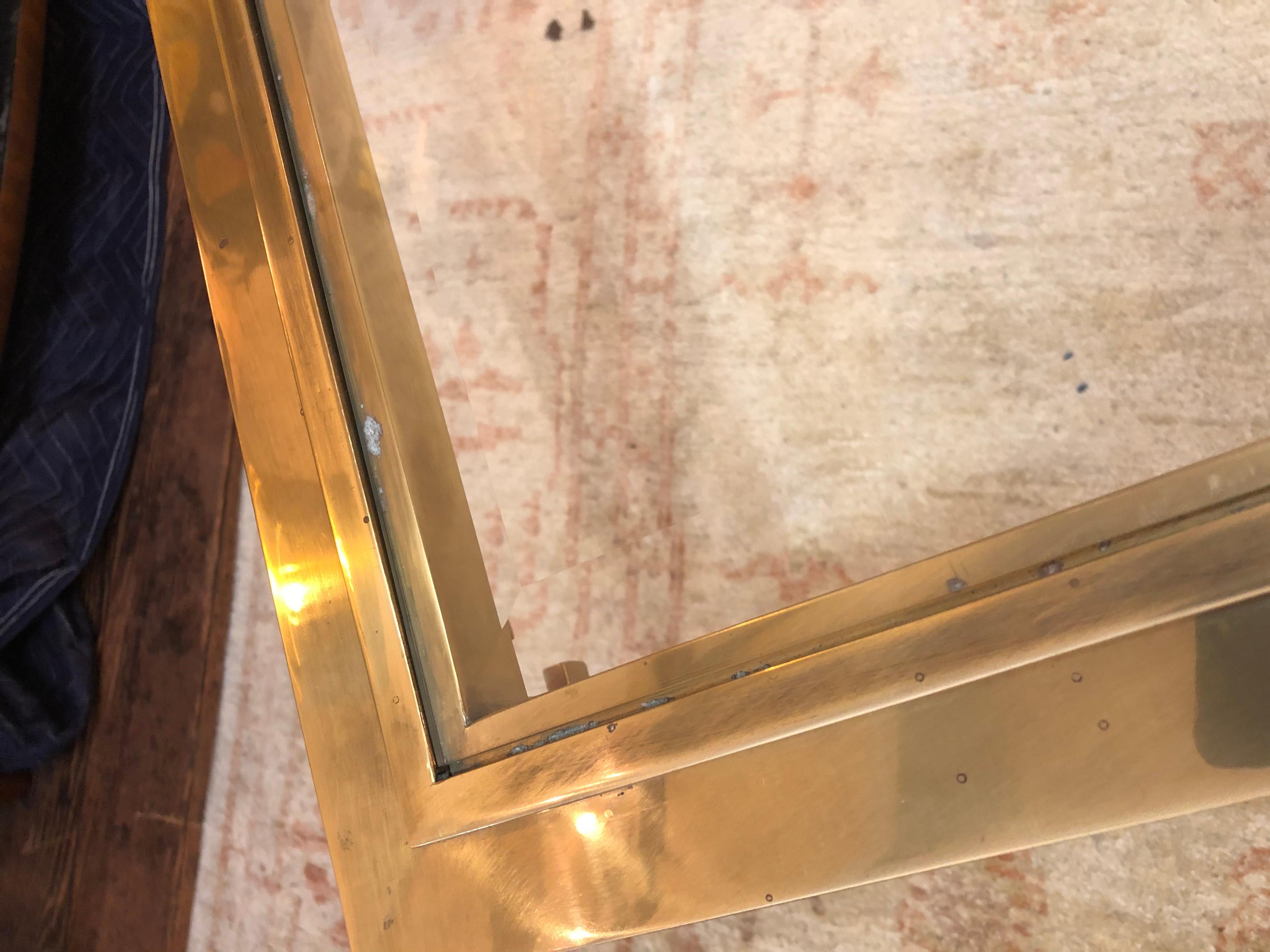 Late 20th Century Iconic Mid-Century Modern Mastercraft Brass Greek Key Coffee Table