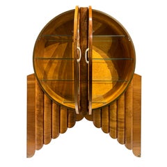 Iconic Mid-Century Modern 'Rocket' Display Cabinet, English, 1935