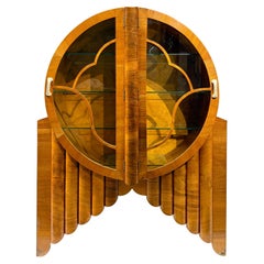 Iconic Mid-Century Modern 'Rocket' Display Cabinet, English, 1935