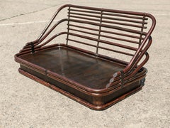 Iconique canapé moderne du milieu du siècle en bambou et cuir par Vivai del Sud, Italie