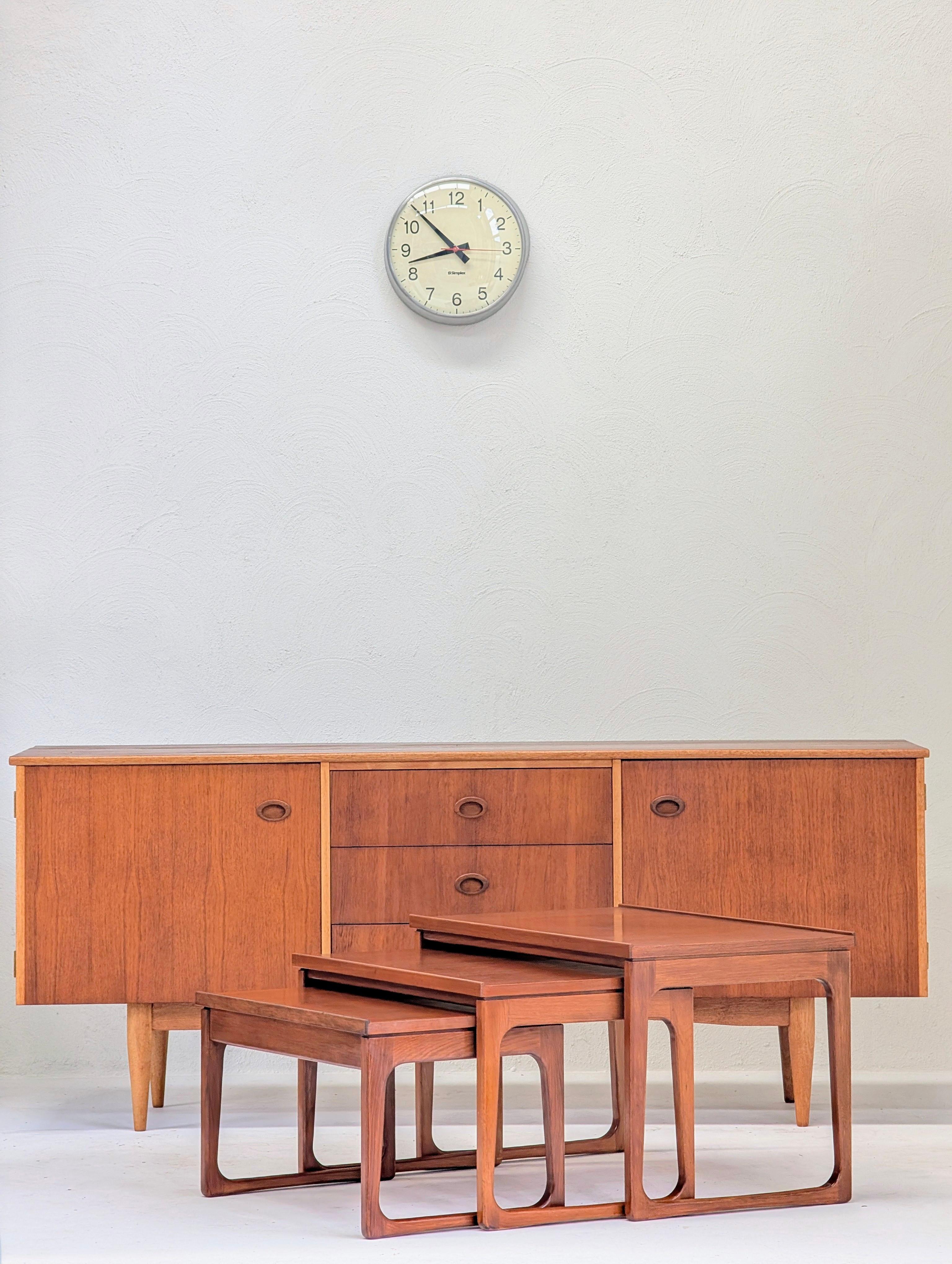 An iconic and authentic example of Australian mid-century design, this nest of three graduating tables was designed by the celebrated Gerald Easden for Module in Melbourne, circa 1960.

This set is an iconic representation of Easden's signature