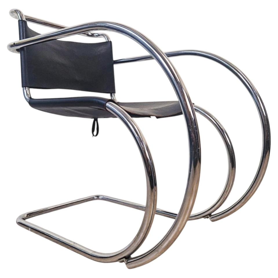 Iconic Mies van der Rohe for Thonet Mid-Century Bauhaus Cantilever Armchair For Sale