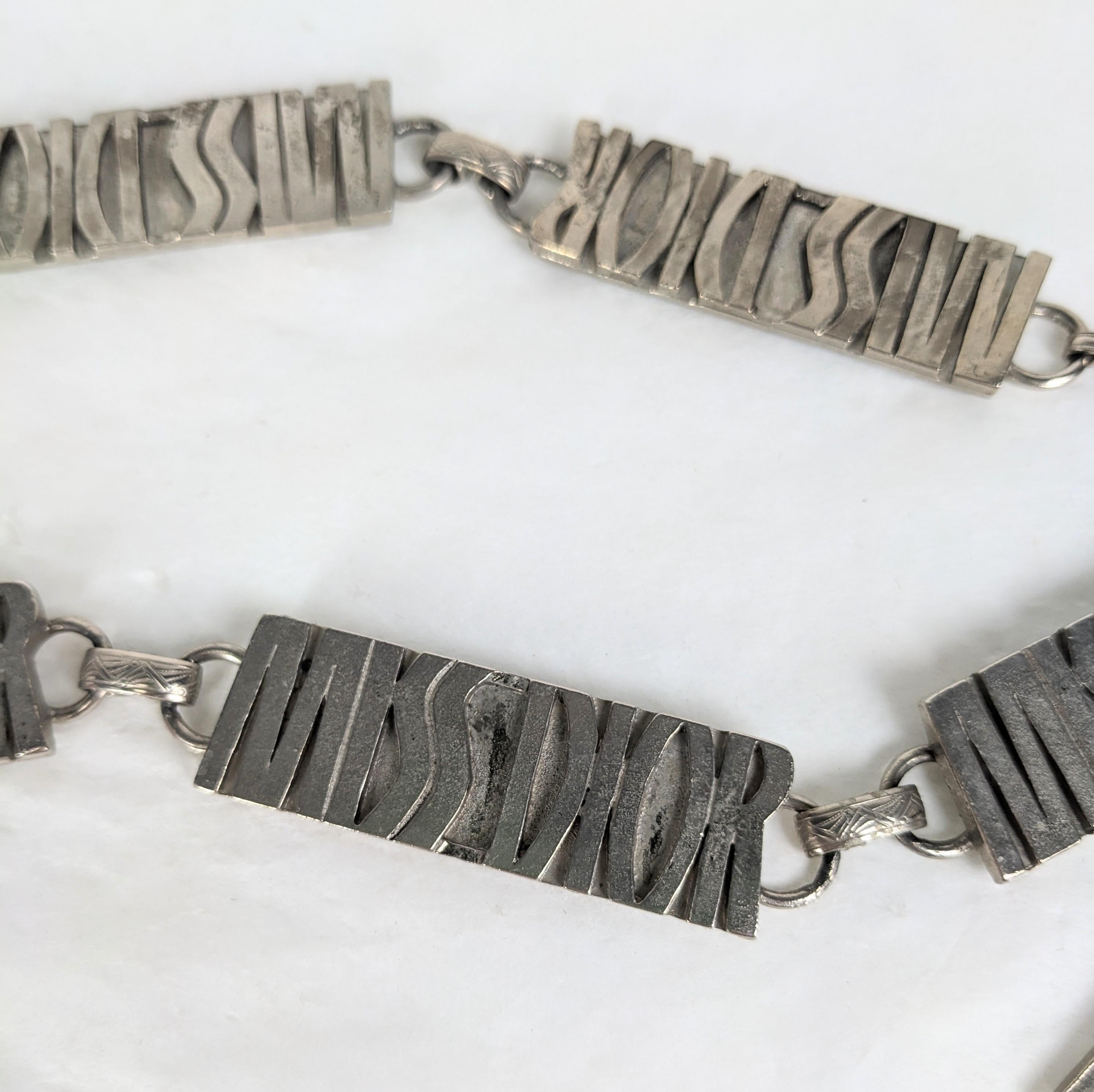 Women's or Men's Iconic Miss Dior Logo Belt, 1970's For Sale