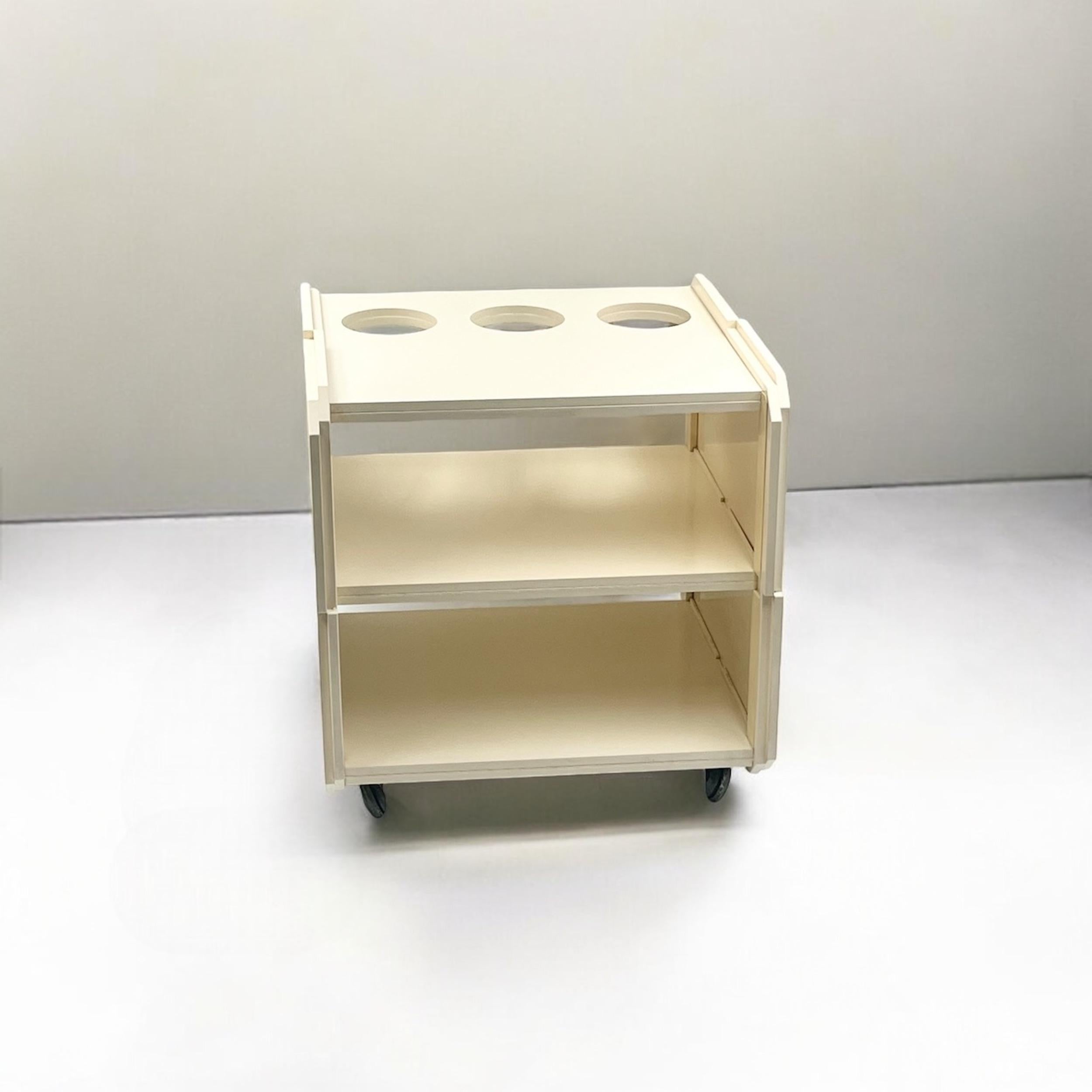 Iconic Mobile Bar Cart by Franco Cattelan for Xilema Italy, Space Age Icon 1960s For Sale 1