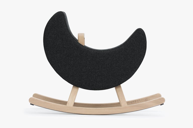 Iconic Moon Black Child Rocker by Maison Deux, Netherlands, 2016 For ...