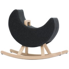 Iconic Moon Black Child Rocker by Maison Deux, Netherlands, 2016