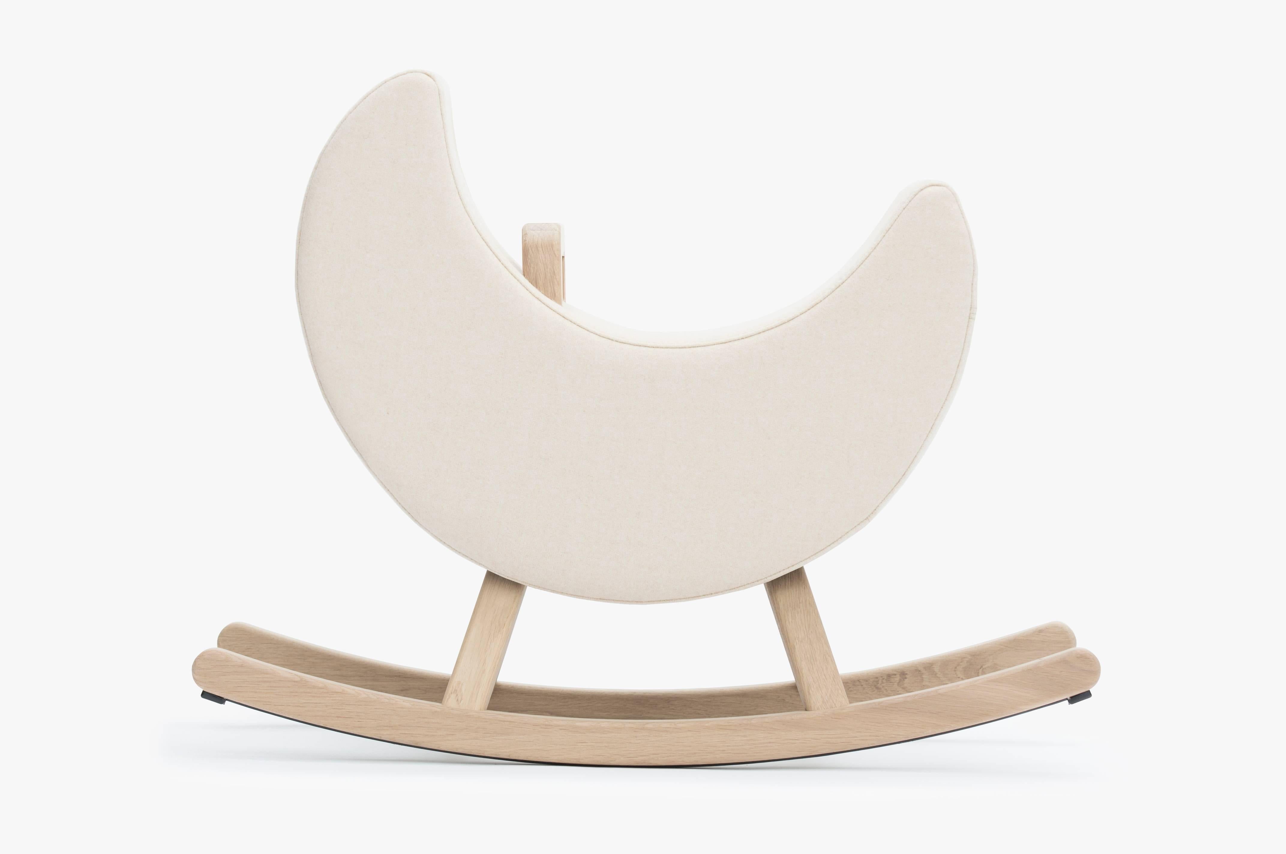 Iconic Moon Stardust child rocker by Maison Deux, Netherlands, 2016

Maison Deux
Contemporary, Netherlands, 2016
French oak, Kvadrat wool, rubber
Measures: L 27 in, seat H 15.75 in, D 10.5 in.

Lead time 2-4 weeks if not in stock.

 