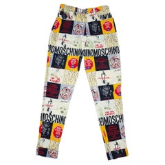 Iconic MOSCHINO 1990s "No to racism" trousers