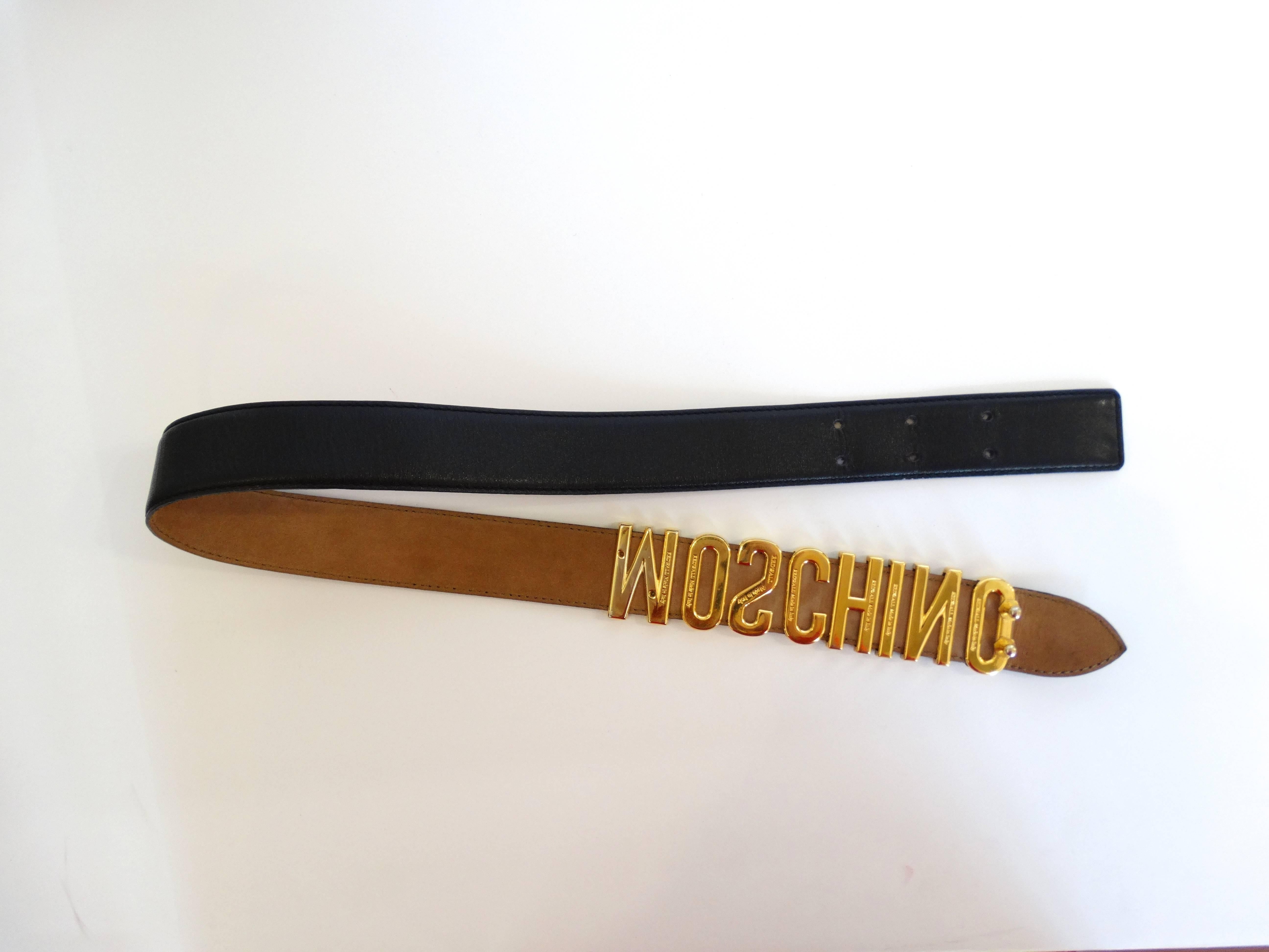Women's or Men's Iconic Moschino Logo Letter Belt  For Sale
