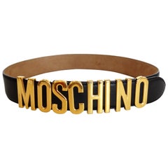 Iconic Moschino Logo Letter Belt 