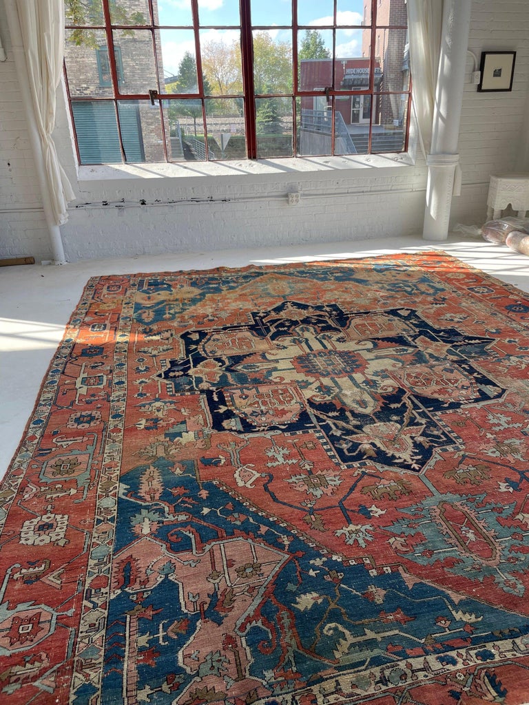 Iconic and Mystical Art Serapi Rug from the Northwest Mountains, c ...