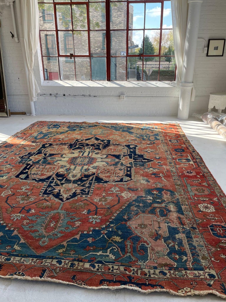 Iconic and Mystical Art Serapi Rug from the Northwest Mountains, c ...