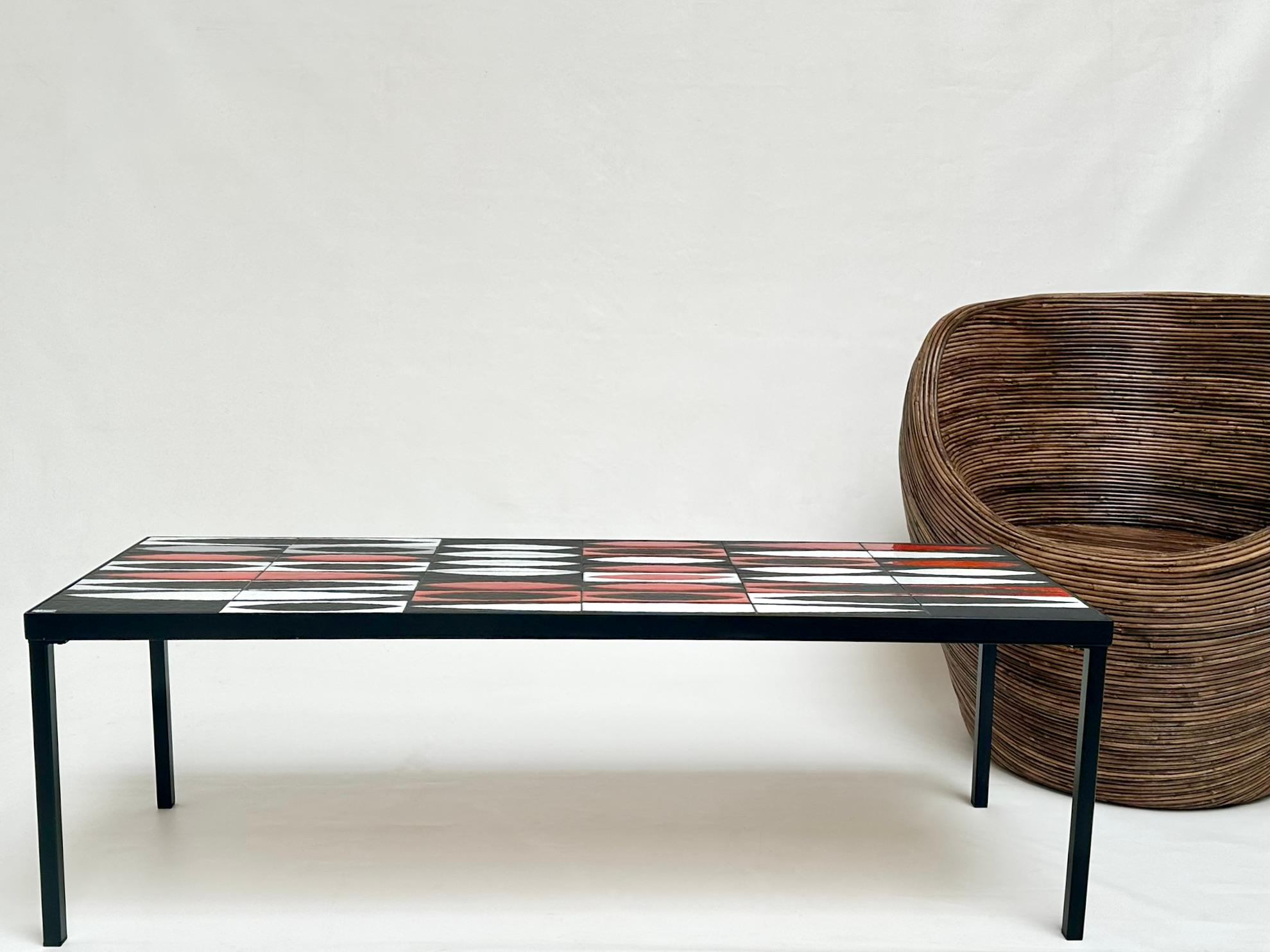 Iconic Navettes Low Table, Roger Capron, Vallauris c. 1960 For Sale 3