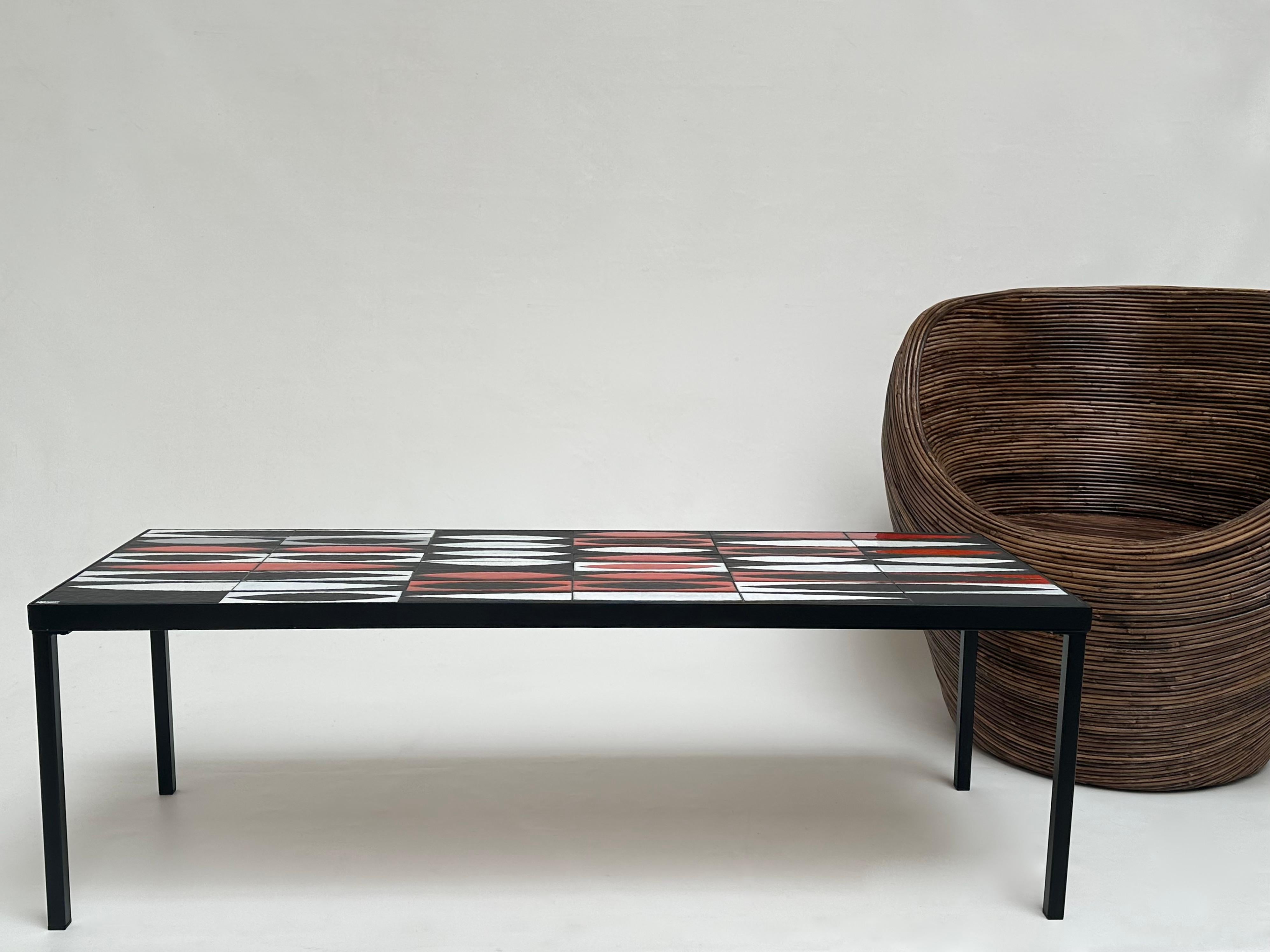 Iconic Navettes Low Table, Roger Capron, Vallauris c. 1960 For Sale 3