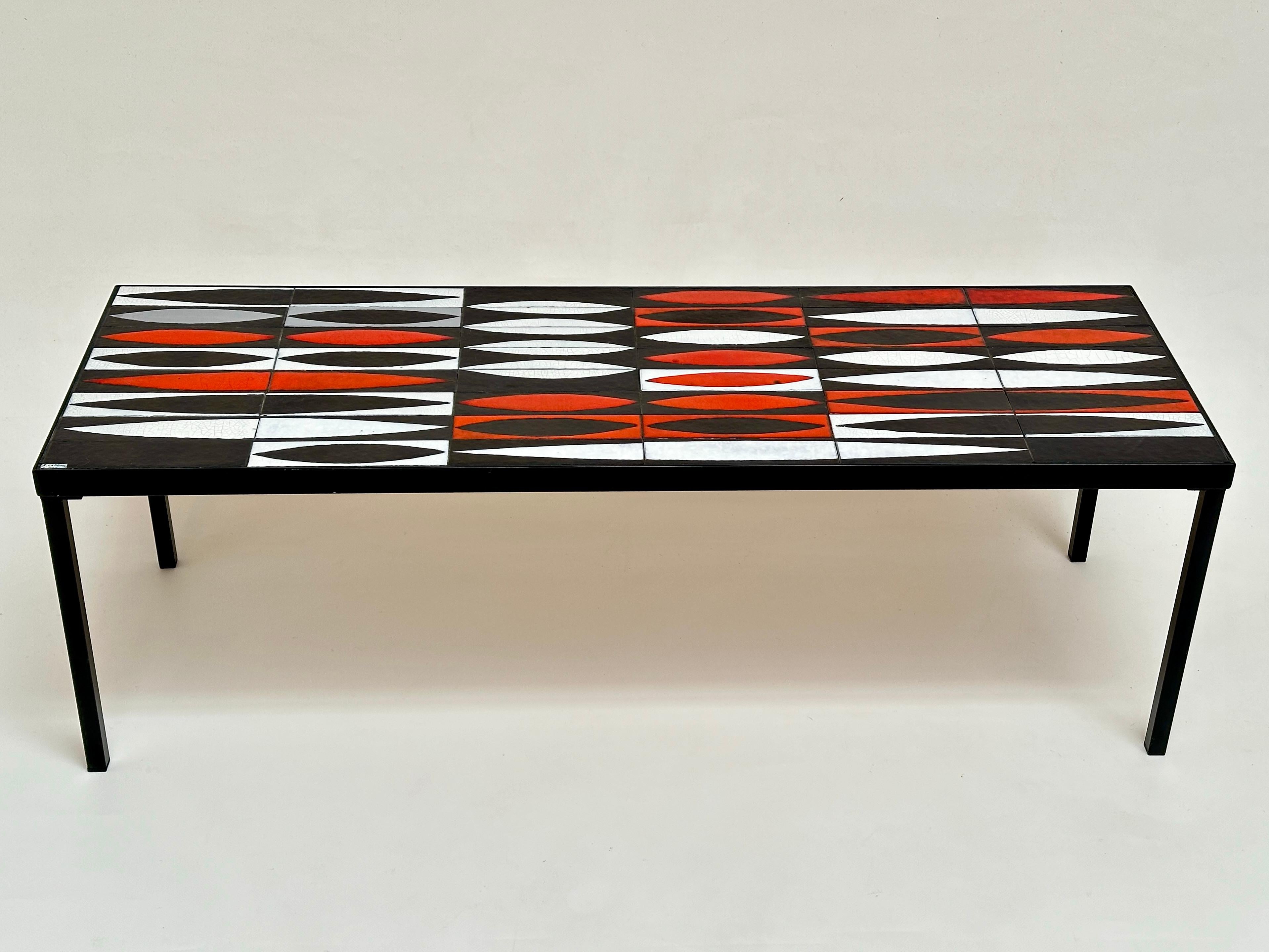 French Iconic Navettes Low Table, Roger Capron, Vallauris c. 1960 For Sale