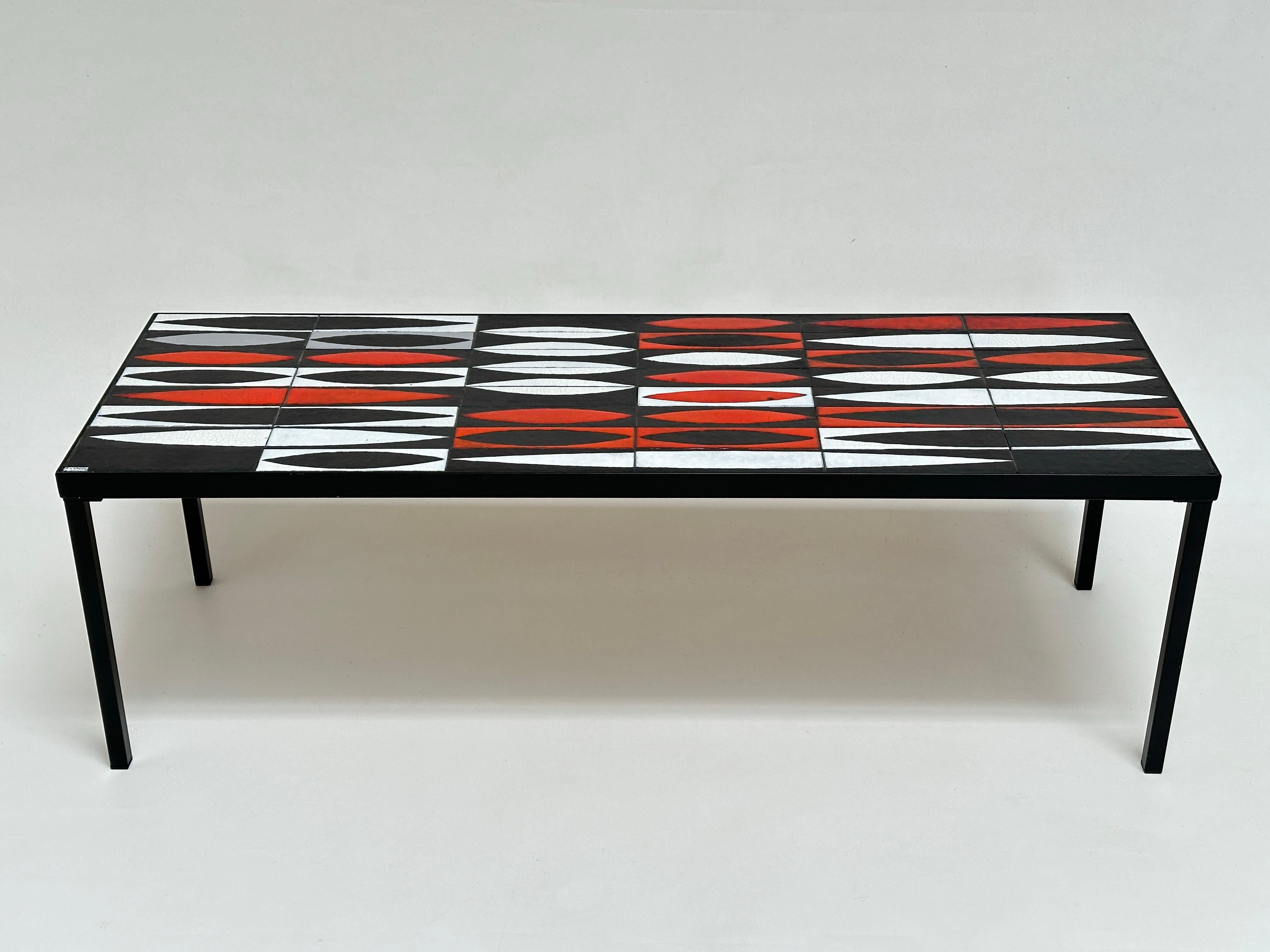 Mid-20th Century Iconic Navettes Low Table, Roger Capron, Vallauris c. 1960 For Sale