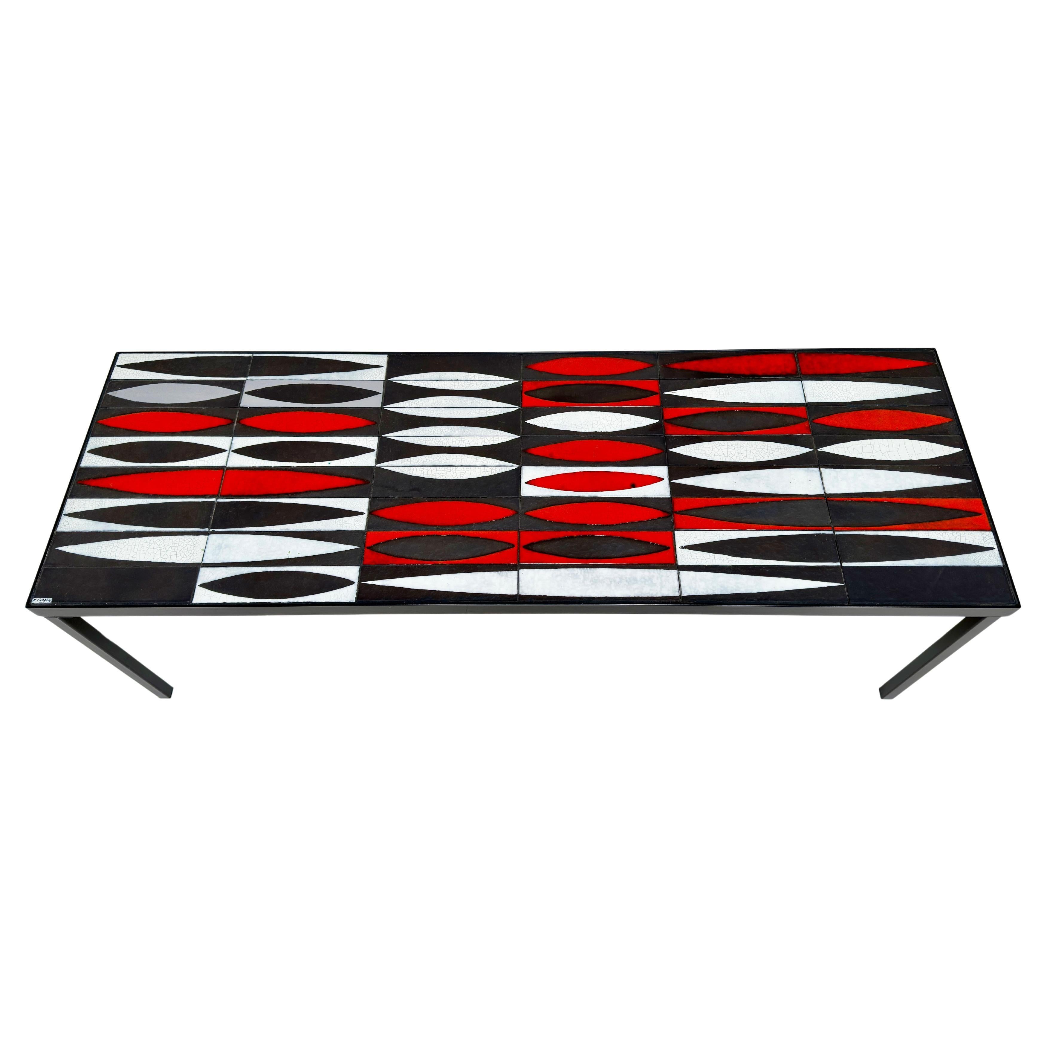 Iconic Navettes Low Table, Roger Capron, Vallauris c. 1960 For Sale