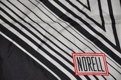 Iconic Norman Norell Black & White Signature Silk Scarf