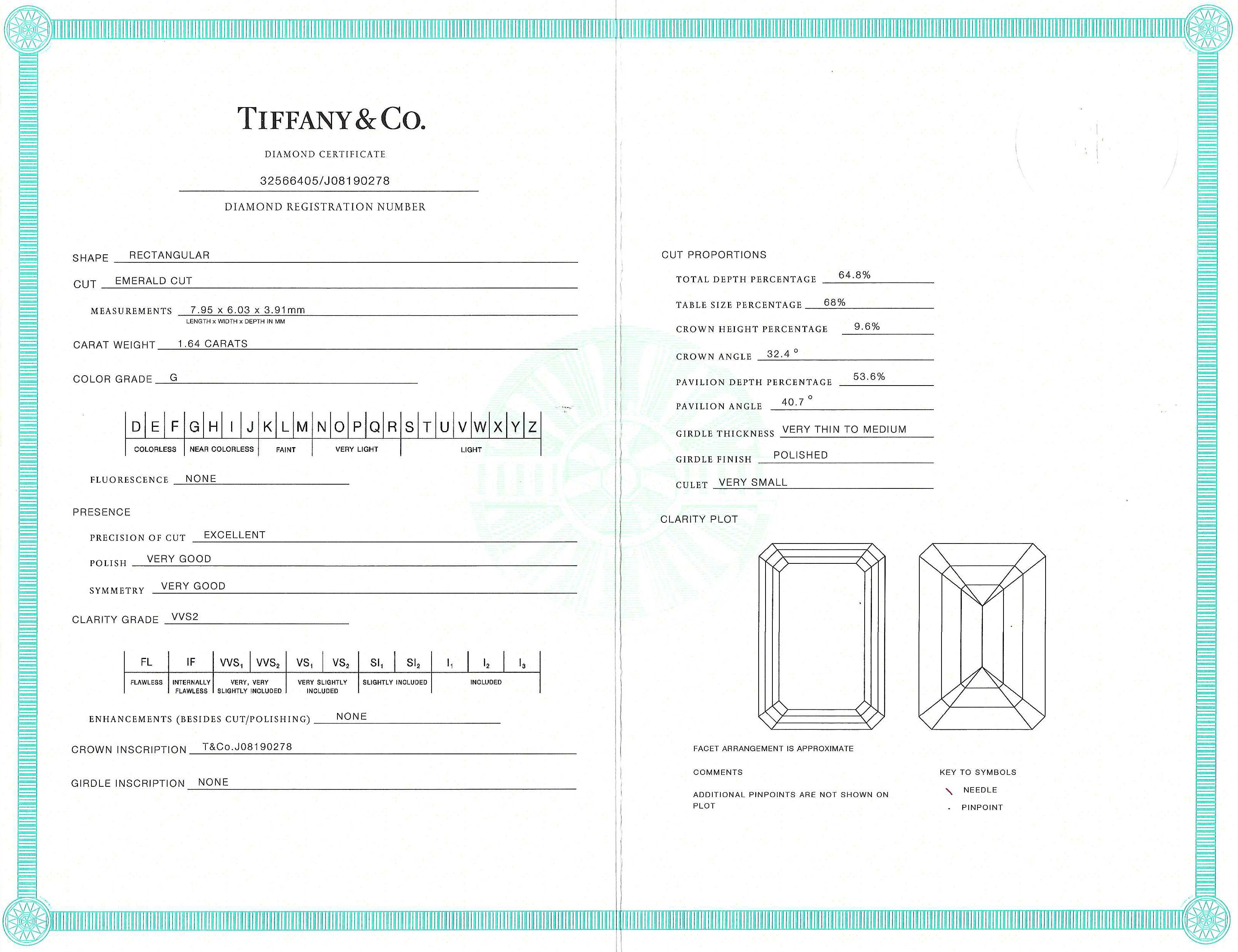Iconic Original Tiffany & Co. Emerald Diamond Halo Platinum Ring 2 Carat 10