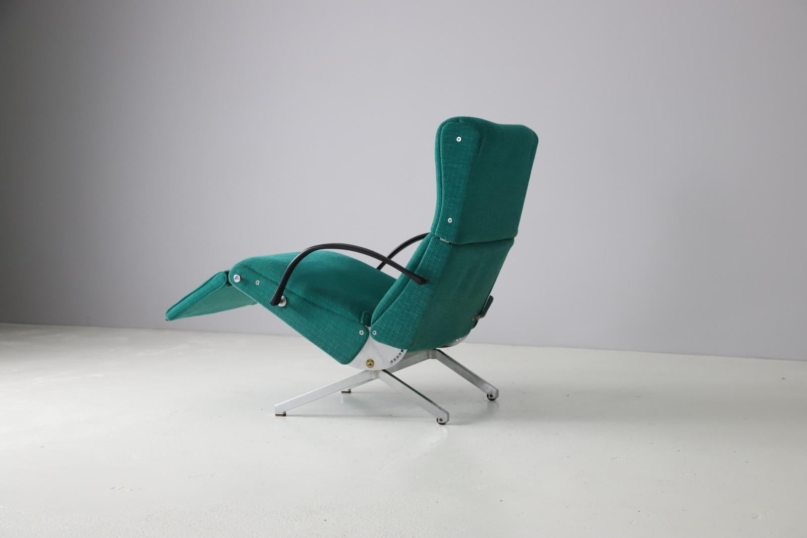 Aluminum Iconic Osvaldo Borsani ‘P40’ Reclining Lounge Chair by Tecno