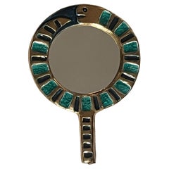 Iconic "Ouroboros" hand mirror, Mirthé Espelt, circa 1960.