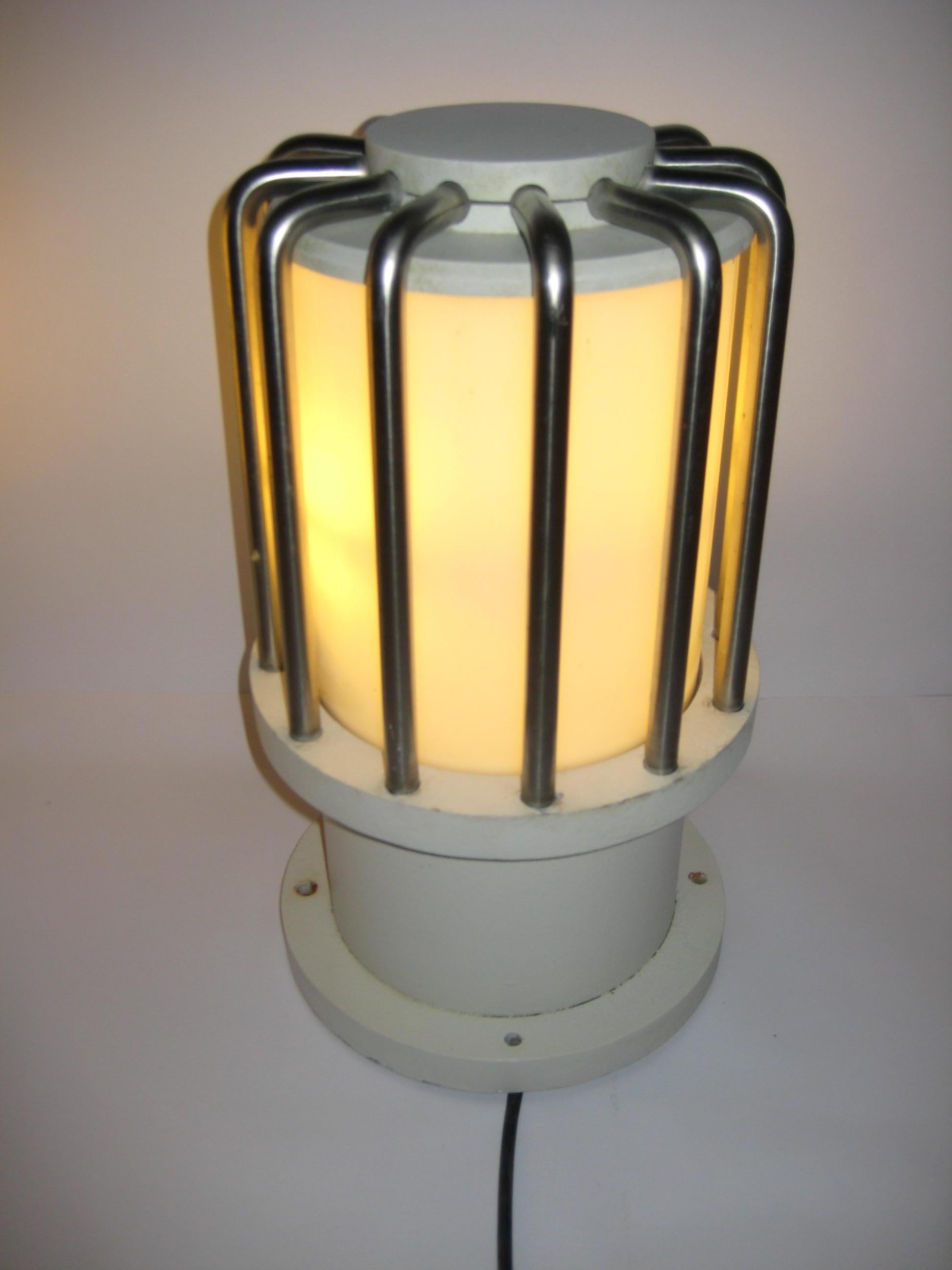 German iconic outdoor lamp DZ220 alu/stainless steel/PC /set of 5 For Sale