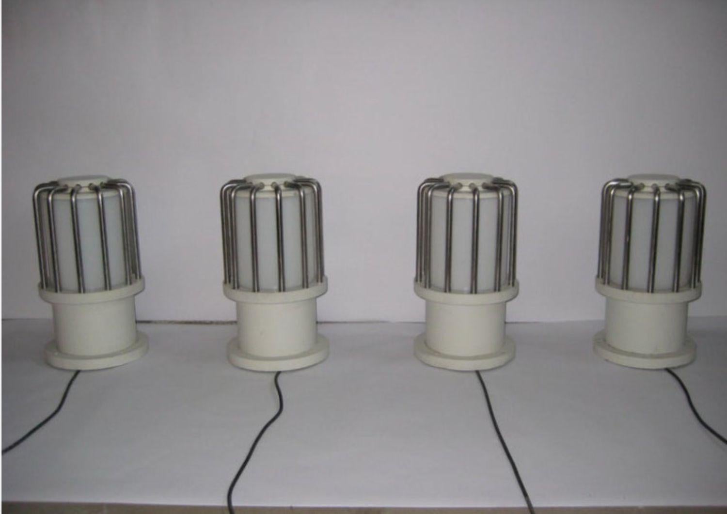 Lampe d'extérieur emblématique DZ220 aluminium/acier inoxydable/pc /set of 5 Excellent état - En vente à Roeselare, BE