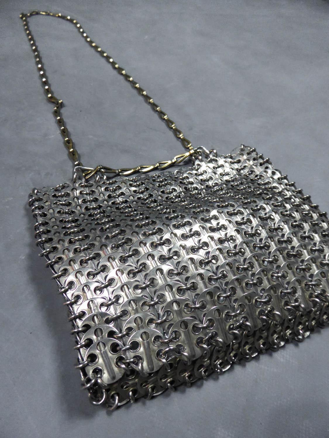  Iconic Paco Rabanne Steel Bag Circa 1968 In Excellent Condition In Toulon, FR