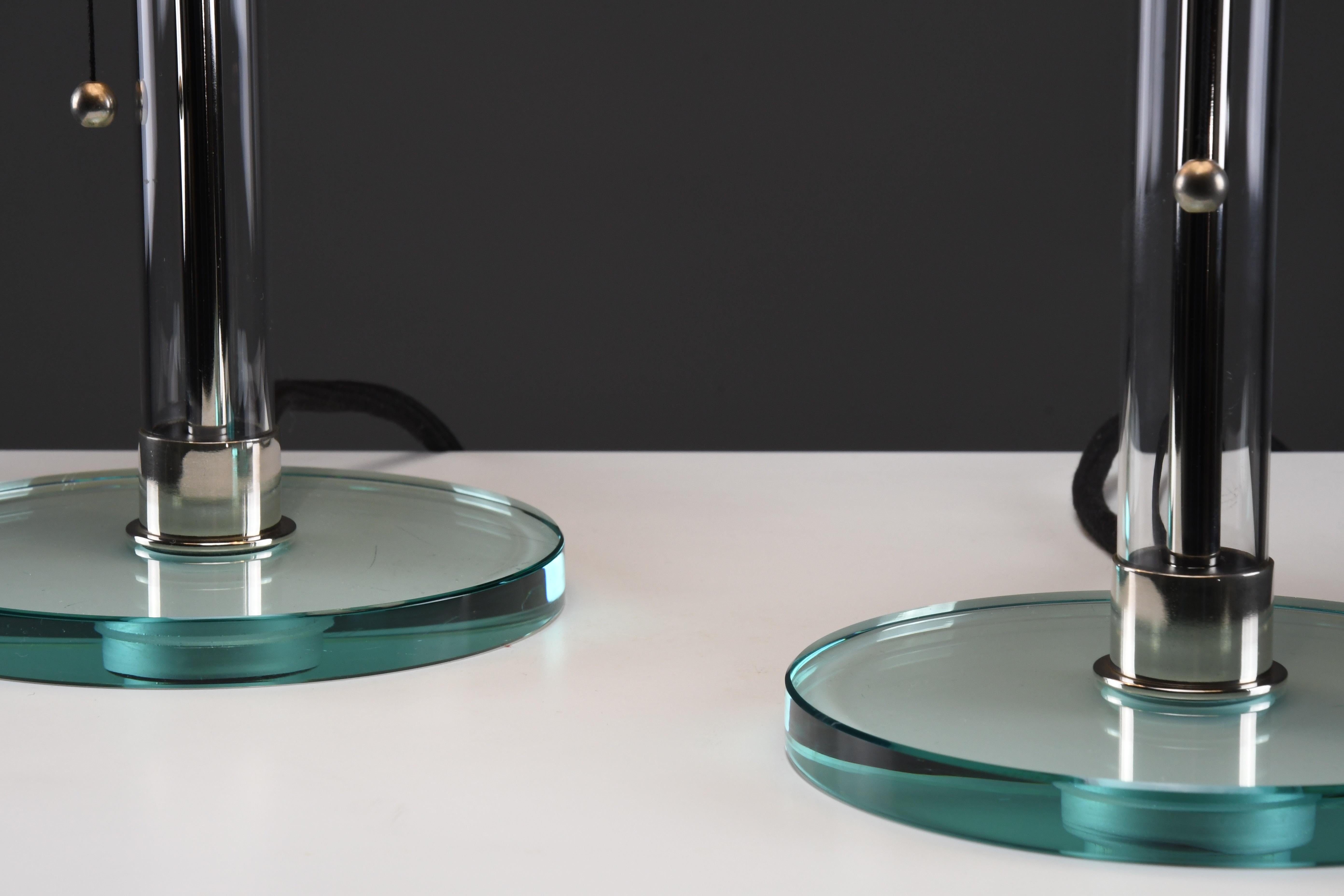 Art Deco Iconic Pair of Bauhaus WG24 Table Lamps by Prof. Wilhelm Wagenfeld For Sale