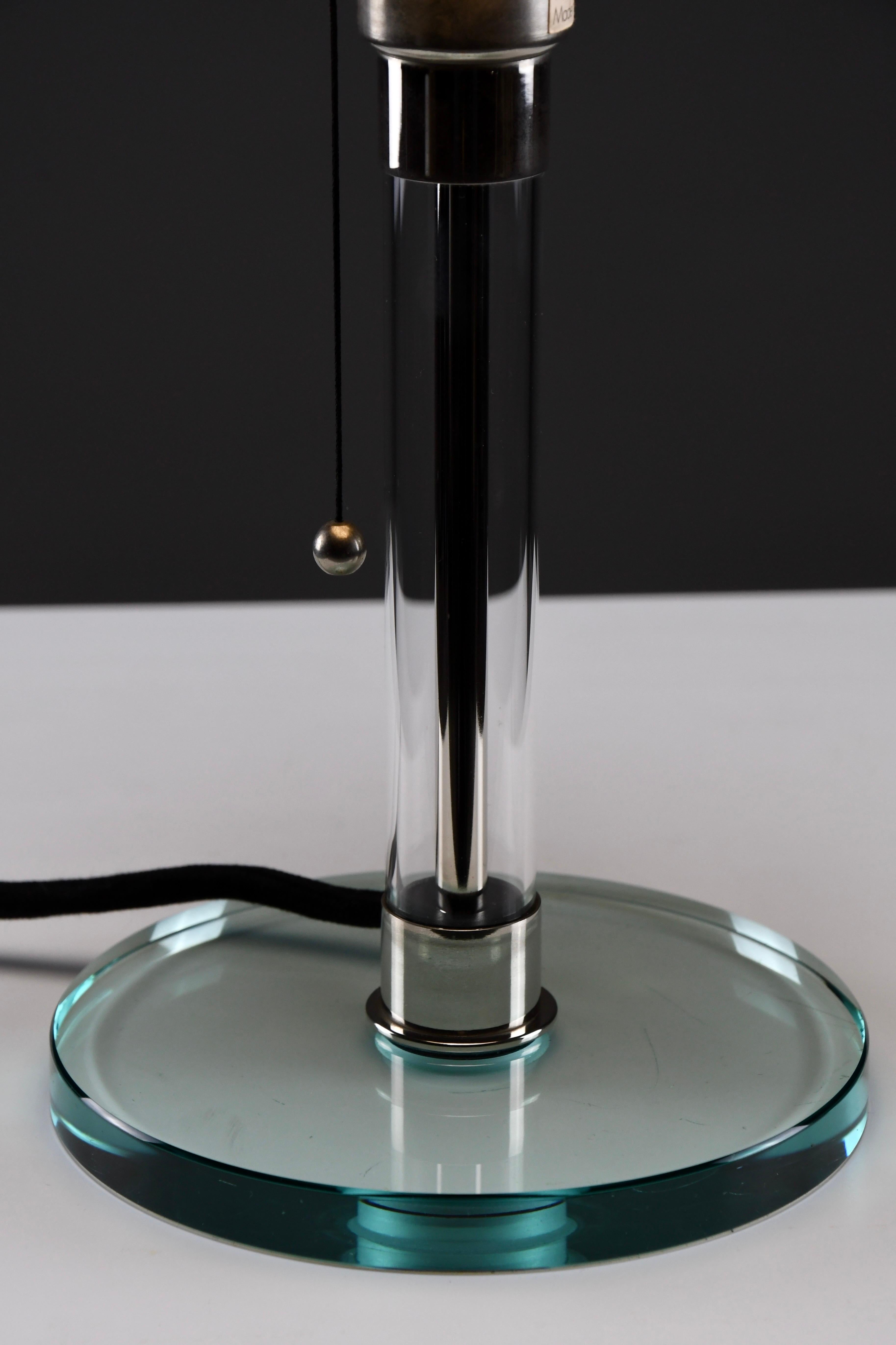 Iconic Pair of Bauhaus WG24 Table Lamps by Prof. Wilhelm Wagenfeld In Distressed Condition For Sale In Weesp, NL