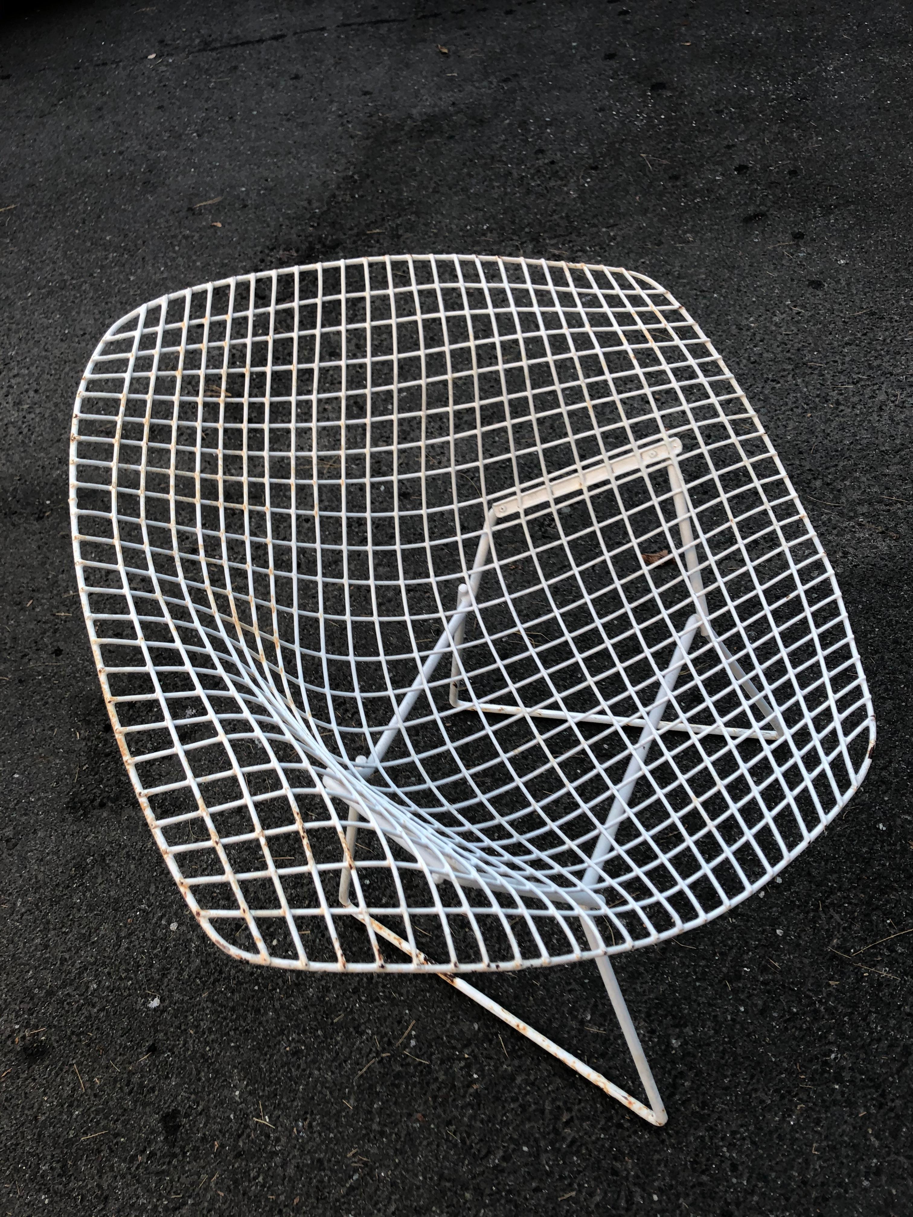 Welded Iconic Pair of Mid-Century Modern Bertoia Diamond Chairs